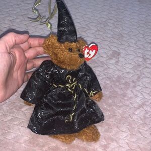 TY Merwyn Wizard Bear Jointed 8” Attic Treasure Collection VTG 2000